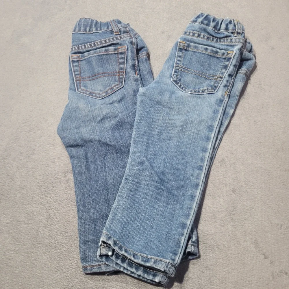 The Children's Place Jeans Boys 18-24M Blue Straight Leg Denim Lot of 2 Casual